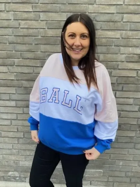 Ball Robinson Sweat Lyserød/Hvid/Blå