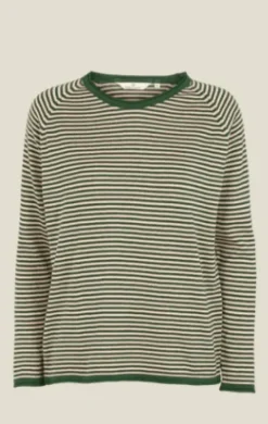 Basicapparel Soya Mini Stripe Grøn-Sand