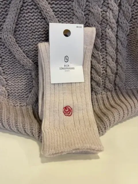 Becksøndergaard Beige Rose Uld Strømpe