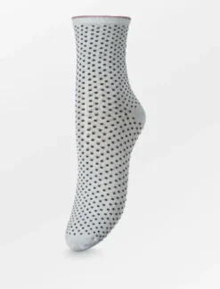 Becksøndergaard Dina Small Dots Grå Strømper