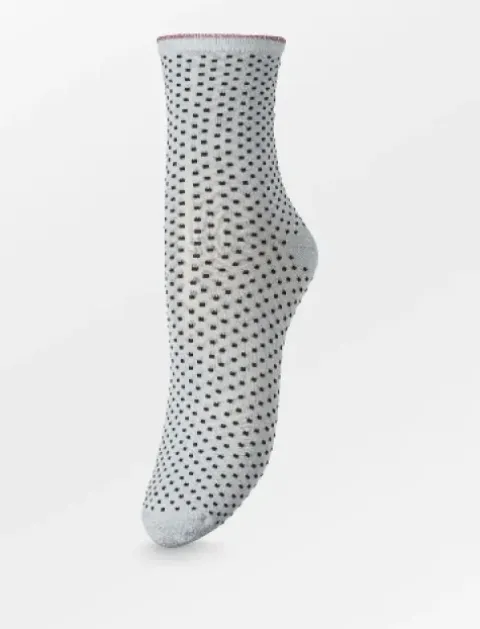 Becksøndergaard Dina Small Dots Grå Strømper