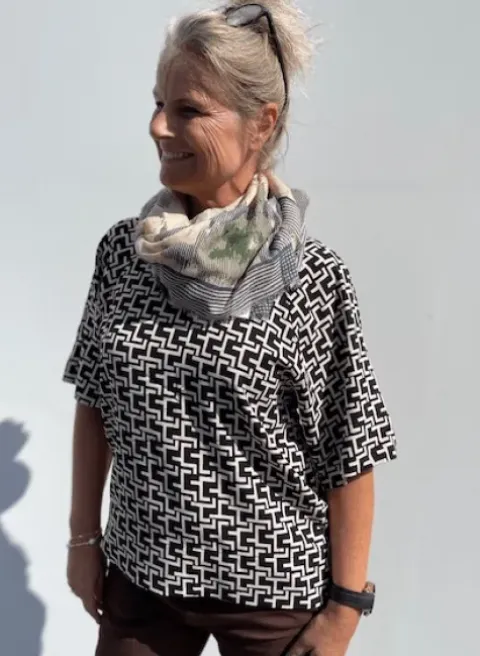 Becksøndergaard Florence Siw Scarf Blue Combi