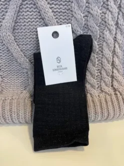 Becksøndergaard Rib Glitter Strømpe Sort