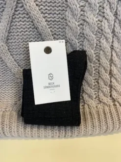 Becksøndergaard Rib Glitter Strømpe Sort
