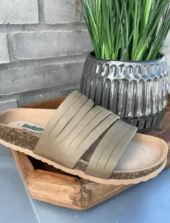 BioNatura Fango/Oliven Sandal