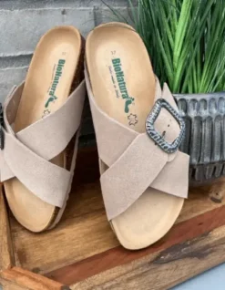 BioNatura Sandal Lys Ruskind M/Spænde – SPAR 40%