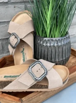 BioNatura Sandal Lys Ruskind M/Spænde – SPAR 40%