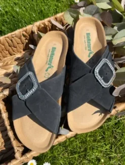 BioNatura Sort Ruskind Sandal – SPAR 40%