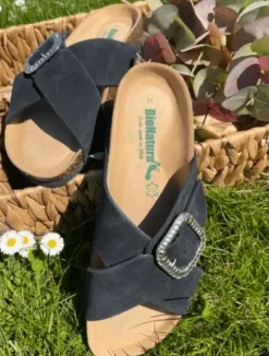 BioNatura Sort Ruskind Sandal – SPAR 40%