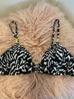 Calvin Klein Sort-Hvid Bikinitop