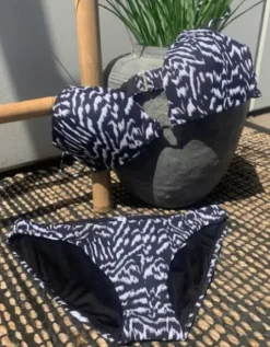 Calvin Klein Sort-Hvid Bikinitrusse