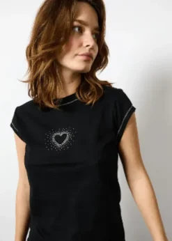 CC Heart Sort T-shirt Med Similisten
