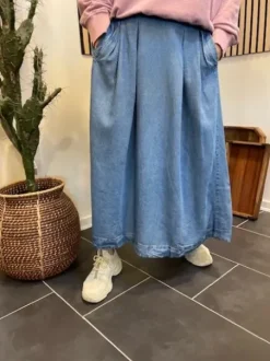 Co Couture Anya Pleat Denim Nederdel