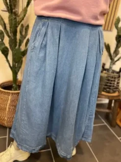 Co Couture Anya Pleat Denim Nederdel