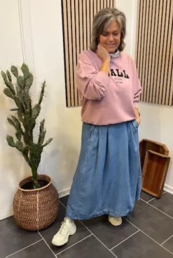 Co Couture Anya Pleat Denim Nederdel