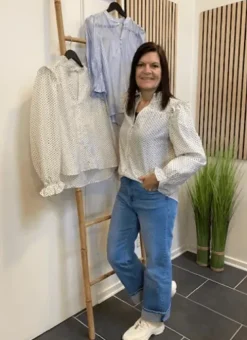 Co Couture Chess Dot Skjorte