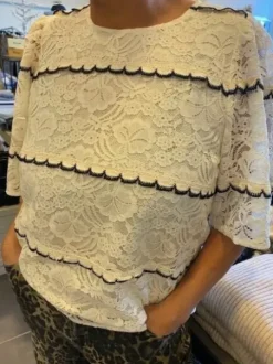 Co Couture Lora Lace Bluse OffWhite