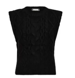 Co Couture Row Cable Zip Vest Sort – SPAR 50%