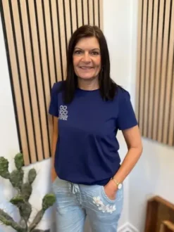 Co Couture Siara Outline Navy T-shirt