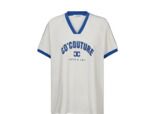Co Couture Siara Oversize Sporty Tee Hvid Med Blå