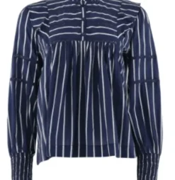Continue Bluse Joey Chroche Blå Striber