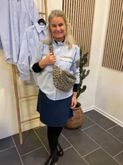 Continue Mili Stripe Patch Lyseblå Skjorte