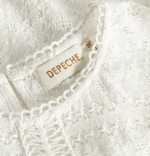 Depeche Nelly Hvid Blonde Bluse
