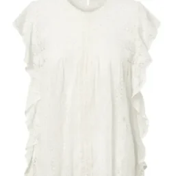 Depeche Nelly Hvid Blonde Bluse