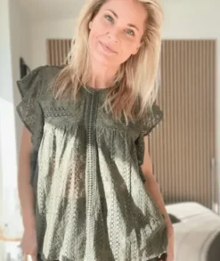Depeche Nelly Khaki Bluse