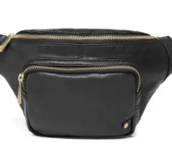 Depeche Sort Bumbag Med 2 Guld Lynlåse Style 13396