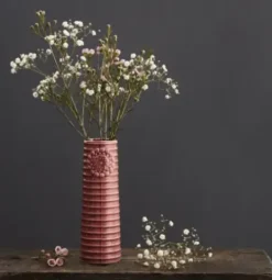 Dottir Lines Smal Dusty Rose Vase
