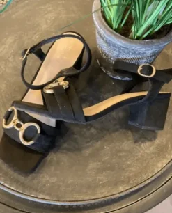 Duffy Sandal Sort Med Bissel