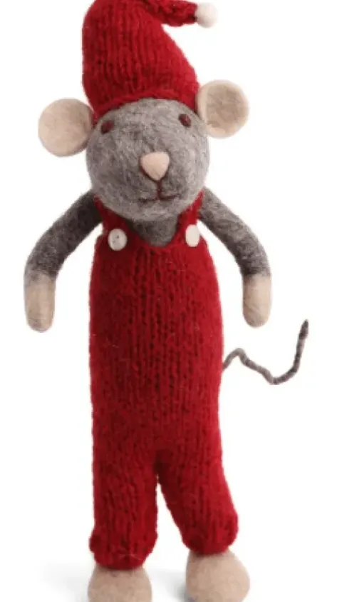 En Gry & Sif XL Grey Boy Mouse Red Pants 60 Cm