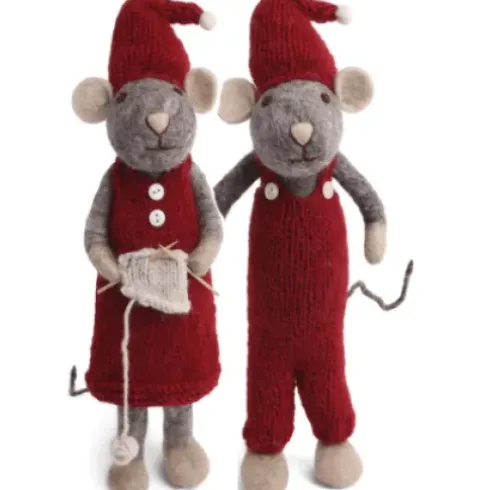 En Gry & Sif XL Grey Boy Mouse Red Pants 60 Cm