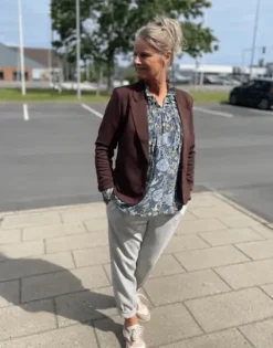 Freequent Nanni Coffee Farvet Blazer