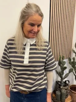 Haute Lamitie Boy Stripe Polo Bluse