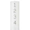 Kunstindustrien Advent Stearinlys 7 X 24 Hvid Med Sorte Tal