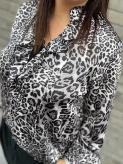 Love & Divine Bluse Grey/Sort Leo Love1195