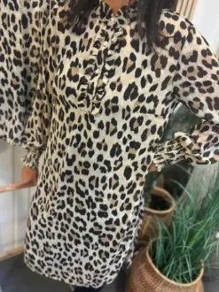Love & Divine Kjole Leoprint Med Similisten