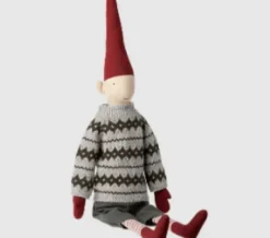 Maileg Mega Pixy Size 6 Boy Grå Strik