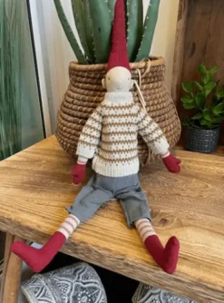 Maileg Pixy Boy Size 3 Grå-Brun Strik