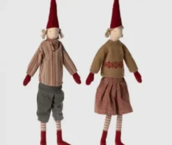 Maileg Pixy Size 4 Boy Rød Stribet Skjorte 61 Cm