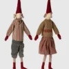 Maileg Pixy Size 4 Girl Brun Strik/Ternet Nederdel 61 Cm