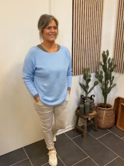 Marta Dagmar Lyseblå Strik