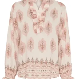 Marta Joceline Bluse Beige/Rosa Print