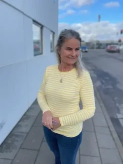 Marta Josiane Bluse Gul-Offwhite