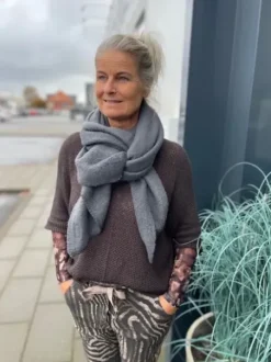 Marta Mørkegrå Tørklæde