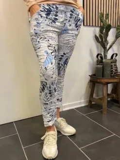 Marta Rosella Pants Hvid Med Blomsterprint