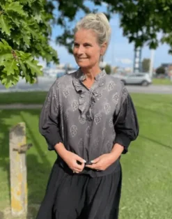 Marta Unnur Bluse Grå-Topo