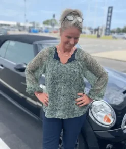 Moliin Michelle Bluse I Grønt Print